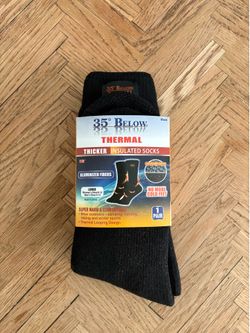 35° Below Thermal Socks Aluminized Fibers Warming 1 Pair Black Large Hamilton