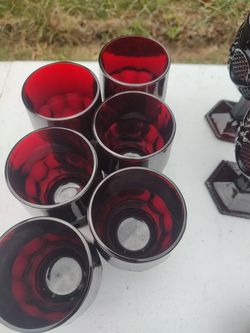 Ruby Red glassware set