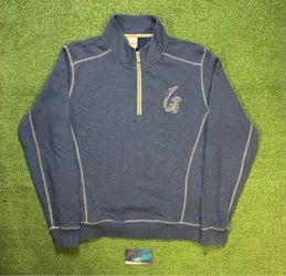 Blue and grey shark quarter zip