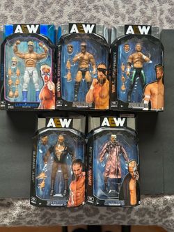 AEW Figurines Wrestlers lot of 5