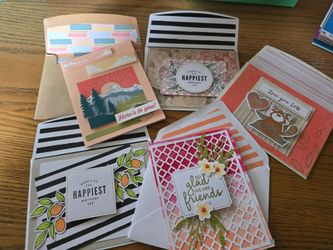 Stampin up card kit cards assembled