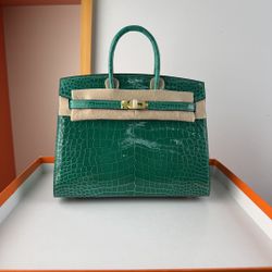 Hermes Birkin crocodile leather handbag(off5757)19