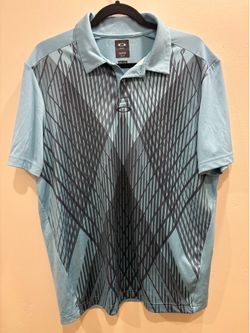 Oakley Golf Polo Shirt XL Blue Performance Regular Fit