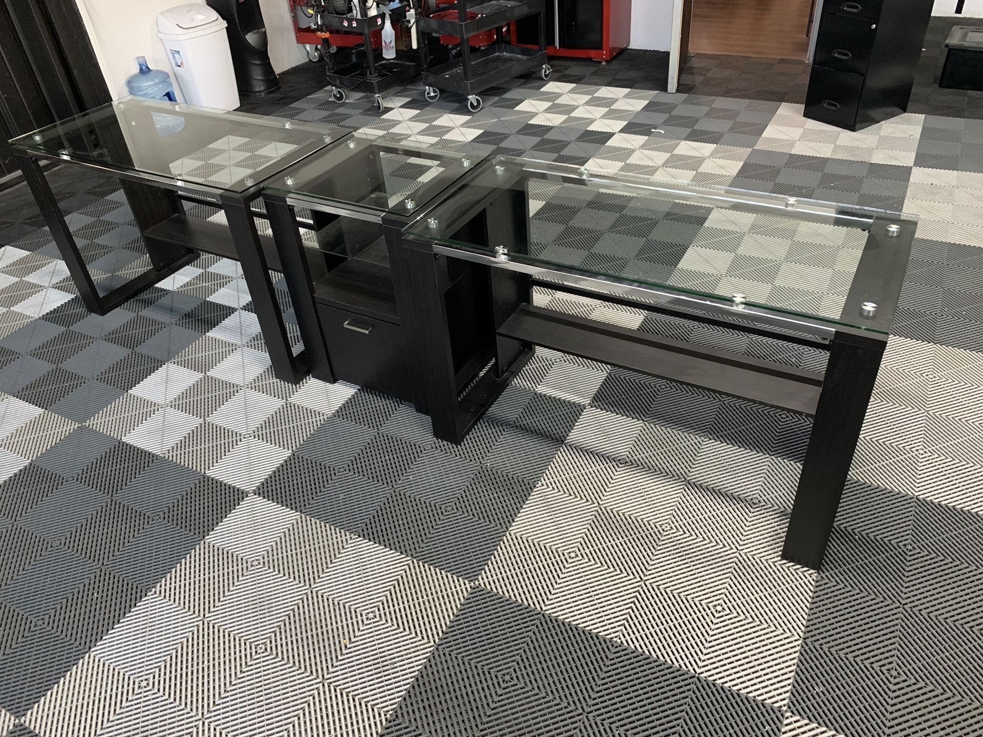 Glass Desks and Stand