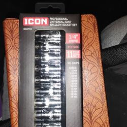 Icon Universal Joint Shallow Socket Set 