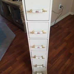 Jewelry storage tall cabin. Dimensions 41x9x7 inched