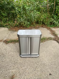 Stainless Steel Dual Compartment Step Trash Can