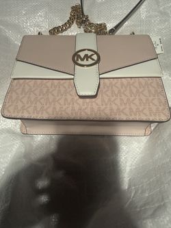 Michael Kors Cross Body Gold White Pink Purse