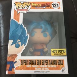 Funko pop dragon ball z exclusive blue super saiyan god super saiyan Goku
