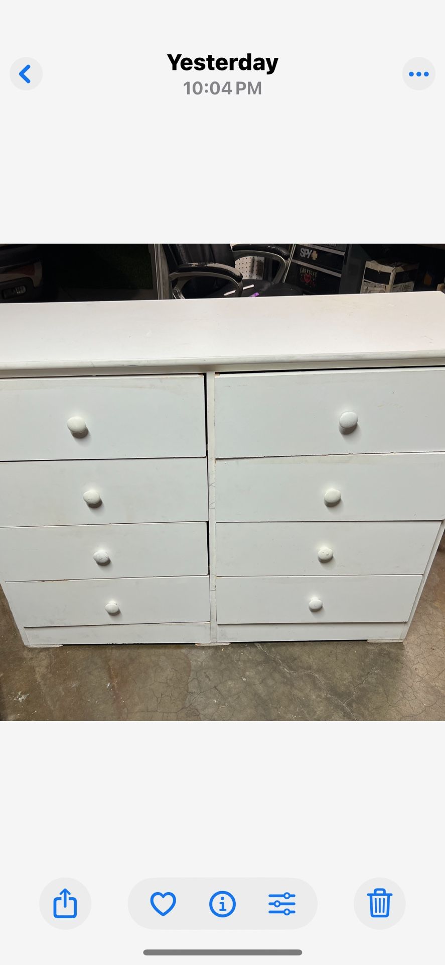 White Dresser (8 Drawers)