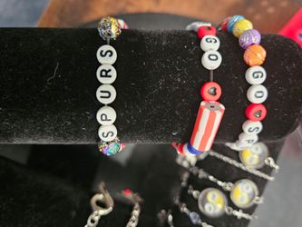 Go Spurs Go Handmade bracelet