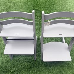 2 Stokke Tripp Trapp High Chairs – Great Condition (1 & 4 yrs old) – $285 OBO