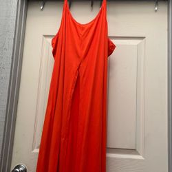 Orange Overlay Dress 