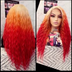 Human Hair Blended Lace Front Wig 