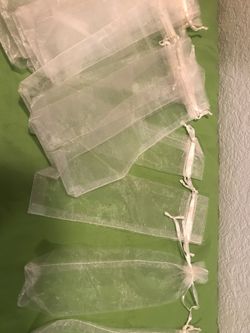 Organza Drawstring Pouch 8x2 inch -total 19 pieces NEW