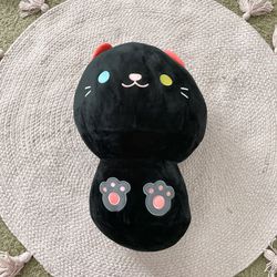 Black Kitty Cat Microfiber Plushie Kawaii Stuffed Animal