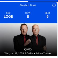 OMD Tickets - Wednesday 6/18