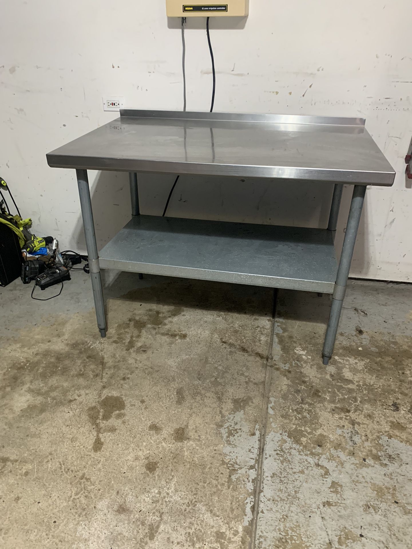 48 X 30 Stainless Steel Work Prep Table With Backsplash
