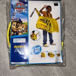 Paw Patrol Rubble Dump Truck Pop Out Costume Up To Size 6
