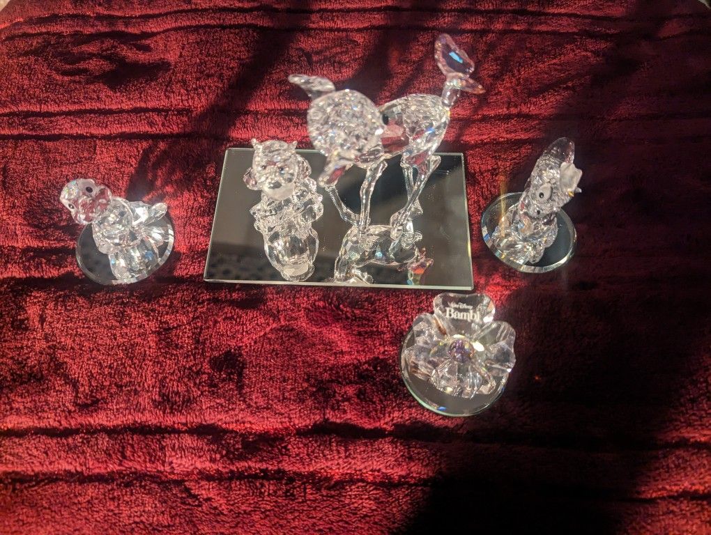 Disney Swarovski Collection Frog Turtle Flowers Deer Collectibles 