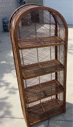 Rattan Bookcase Shelf