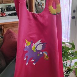 GIRLS UNICORN CAPE, EYE MASK, HEADBAND SET