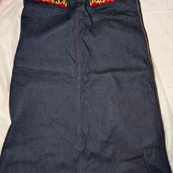 Betsey Johnson 90'S-Y2K Embroidered Fire.Pocket Skirt Size s