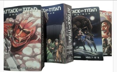 Attack on Titan Manga Omnibus Lot Volumes 1–12 (3-in-1 Books 1–4)