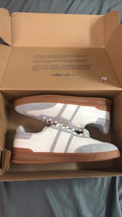 Ralph Luaren Polo Sambas Grey/Cream Suede/ Leather