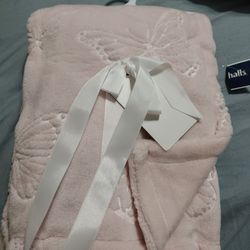 Newborn Baby Girl Blanket Pink New