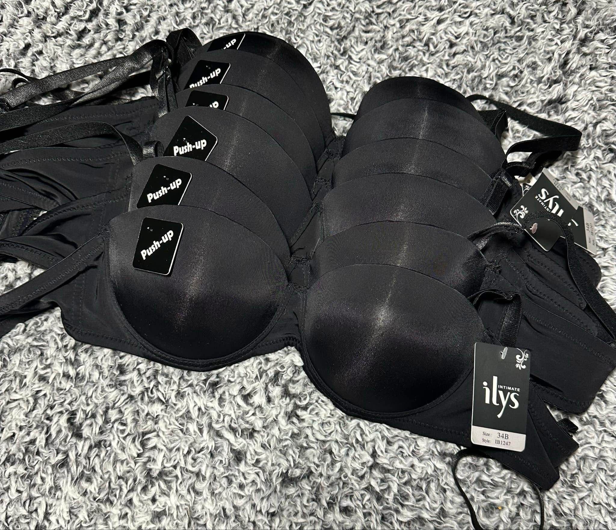 6 pack ilys Multi-Way Push-Up Bras (34B) (NEW WITH TAGS)
