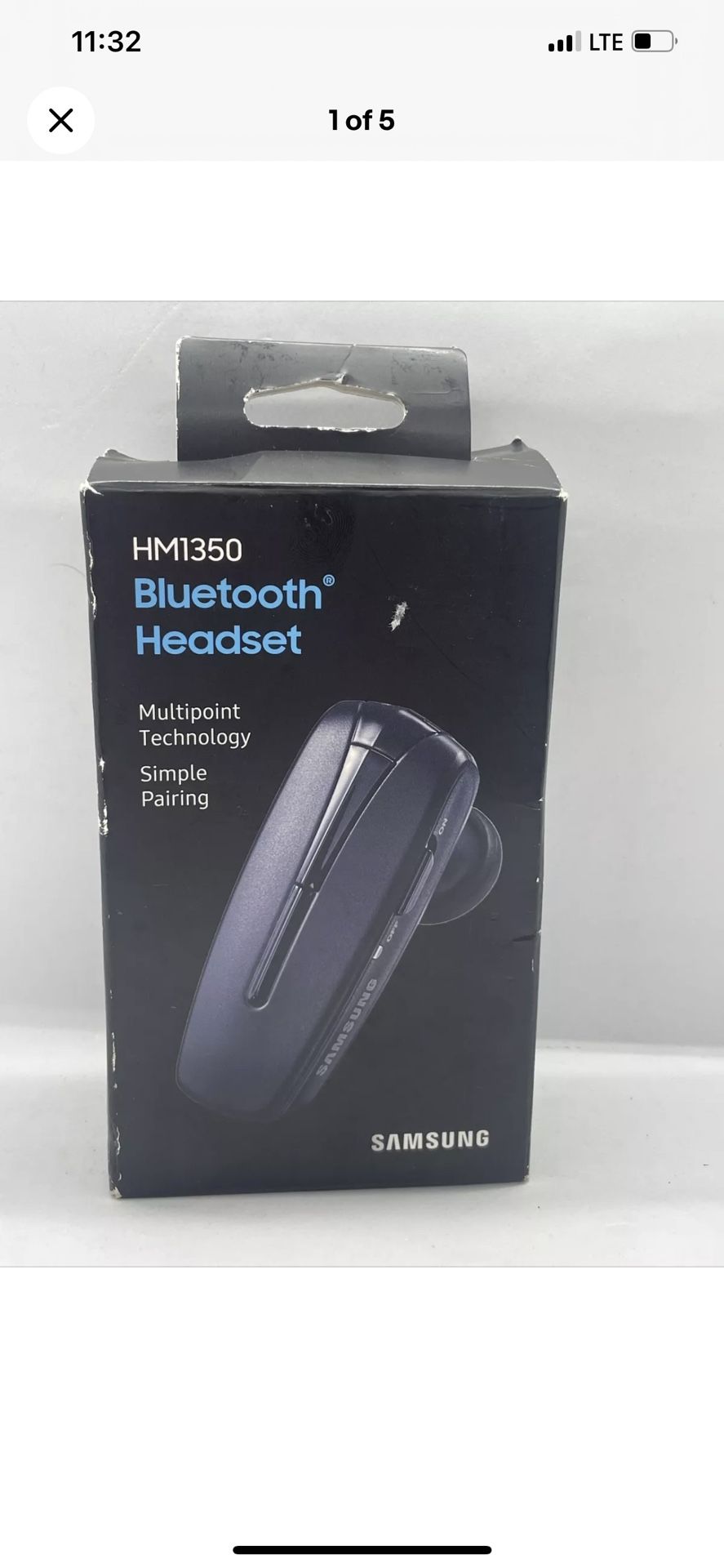 Samsung HM1350 Bluetooth Headset Black