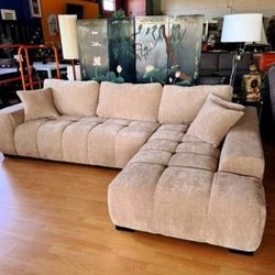 Sectional Sofa Cream Beige New Plush Finance Available 
