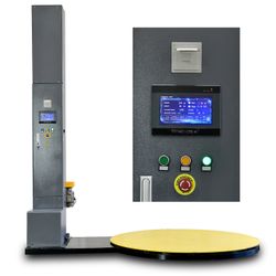 PS-K120 Stretch Wrap / Pallet Wrapper / Wrapping Machine with Built-in Weight and Height Measurements and Label Printer 4040 Program