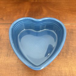 Genuine Fiesta Heart Ramekin / Small Candy Dish 7 oz 4.5” Lapis Blue 
