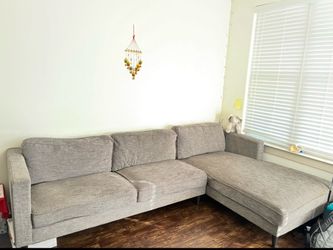 Gray L-Shaped Sectional Sofa with Chaise