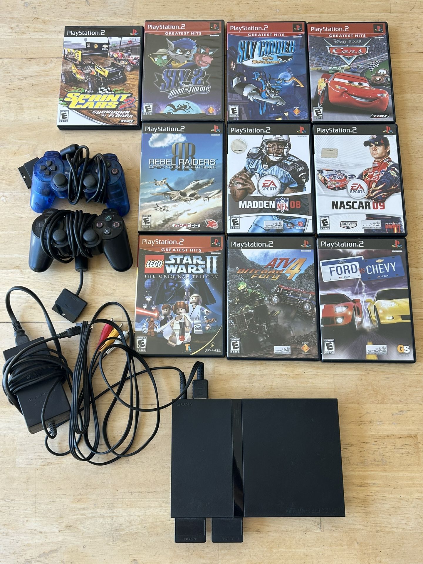 PlayStation 2 Console with controllers