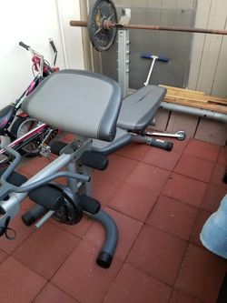 joe weider bench legs and arms set weights 2 45 1 olimpic bar 165 or best offer for Sale in La Mirada CA OfferUp