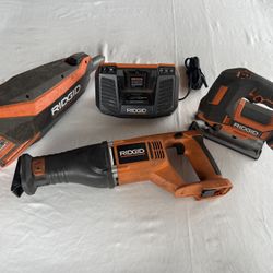 Ridgid Package Deal For 4 Items Sawzall Jigsaw Charger Vacuum 