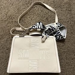 Steve Madden White SM Logo Handbag