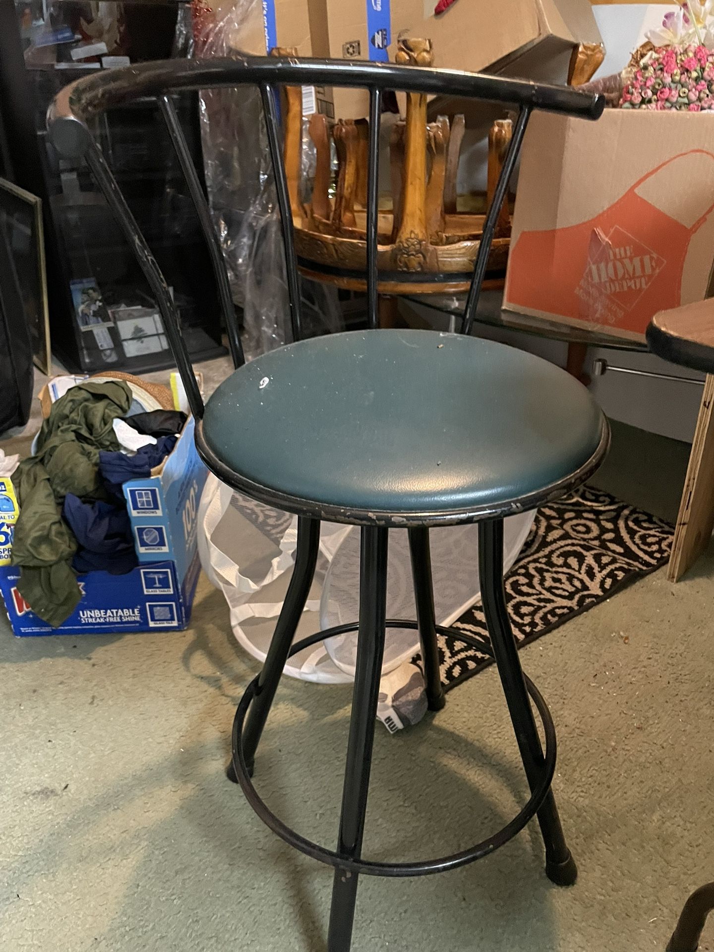 3 stools a book magazine rack metal