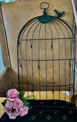 BIRDCAGE WALL DECOR WITH CLIPS