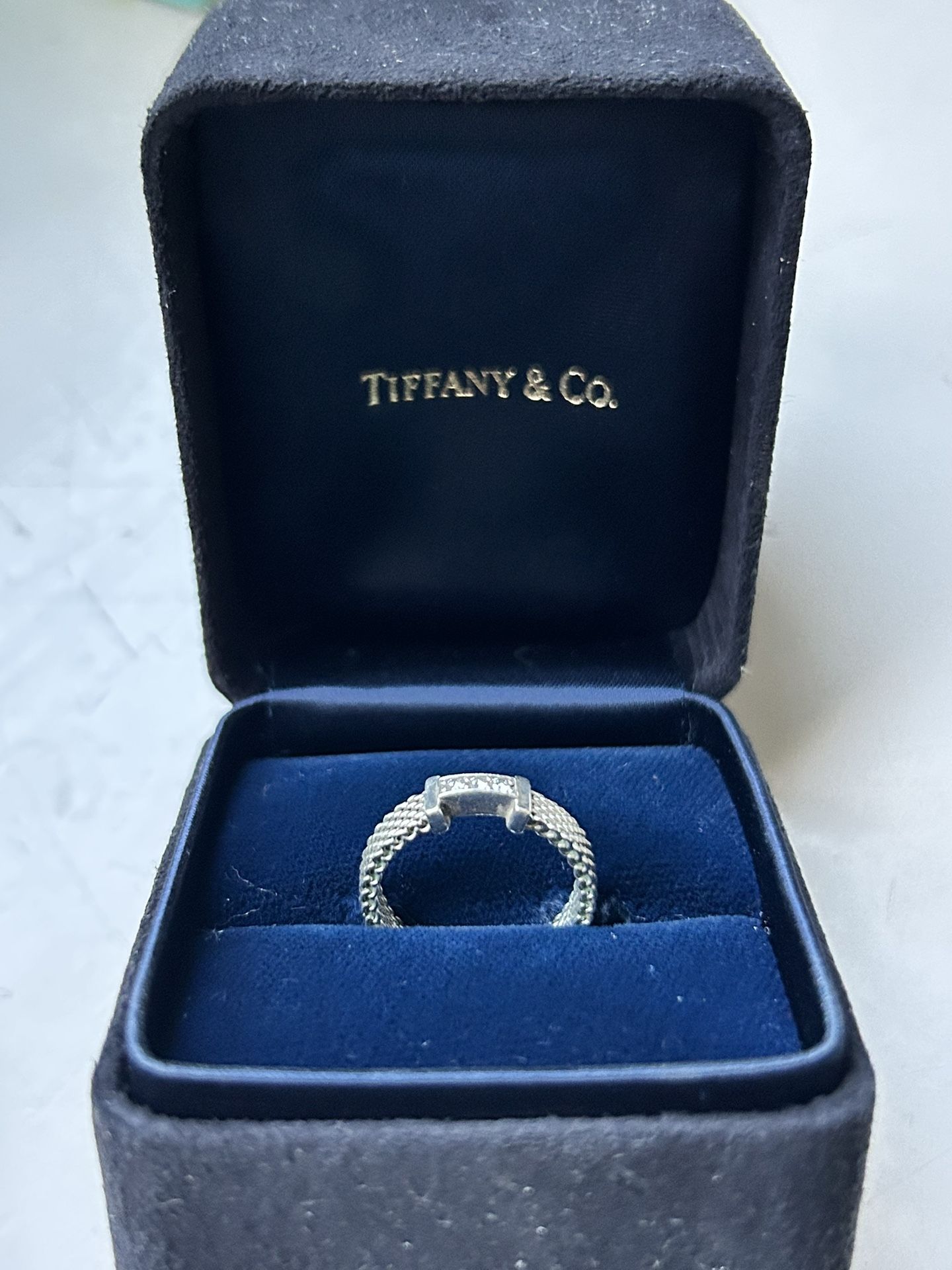 Tiffany & Co. Sterling Silver And Diamond Somerset Ring