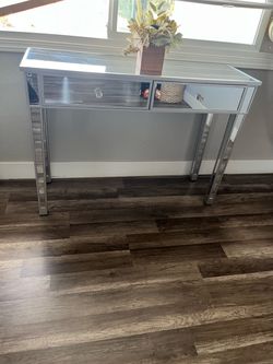 Mirrored Console Table with Two Drawers