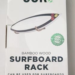 2 Bamboo Surboard Wall Rack Holder