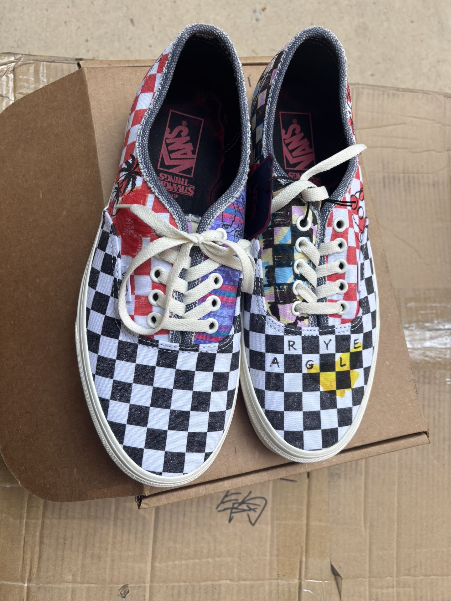New Vans X Stranger Things Authentic Check Multi Sneakers