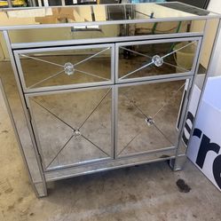 Mirrored Night Stand 