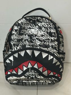 Sprayground Graffiti Backpack - Black/Silver - $35