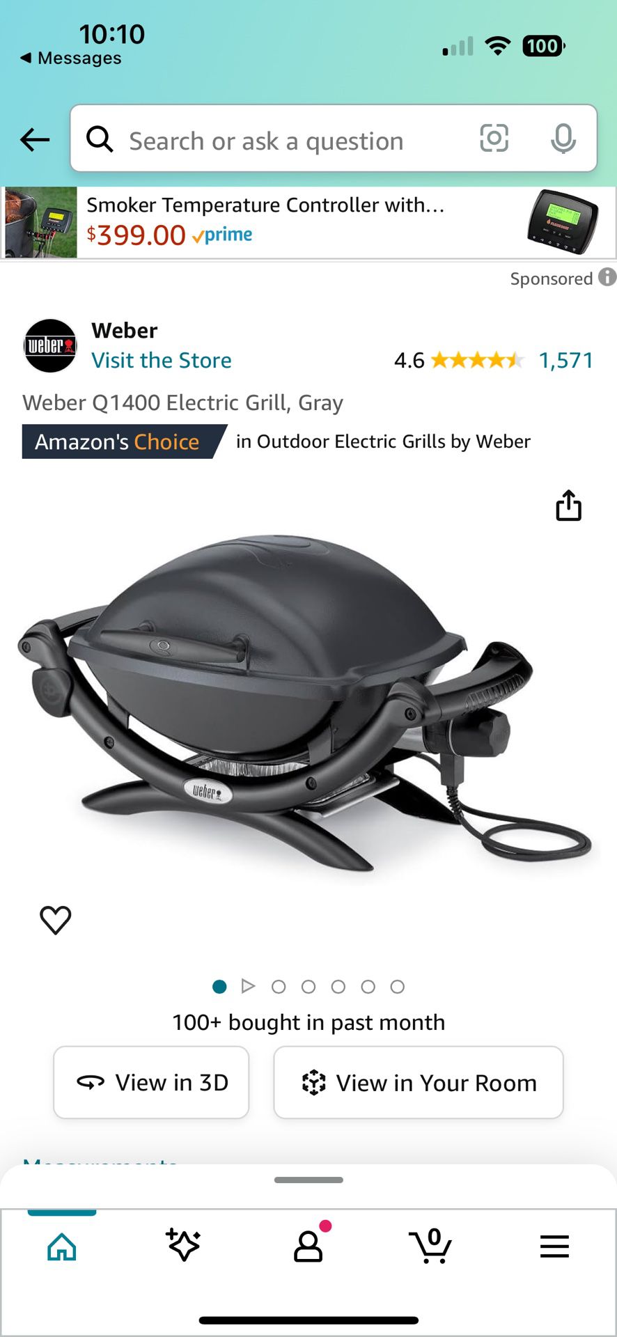 Electric Weber Grill