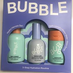 bubble Skin Care hydro heroes 3-step hydrating routine kit 
